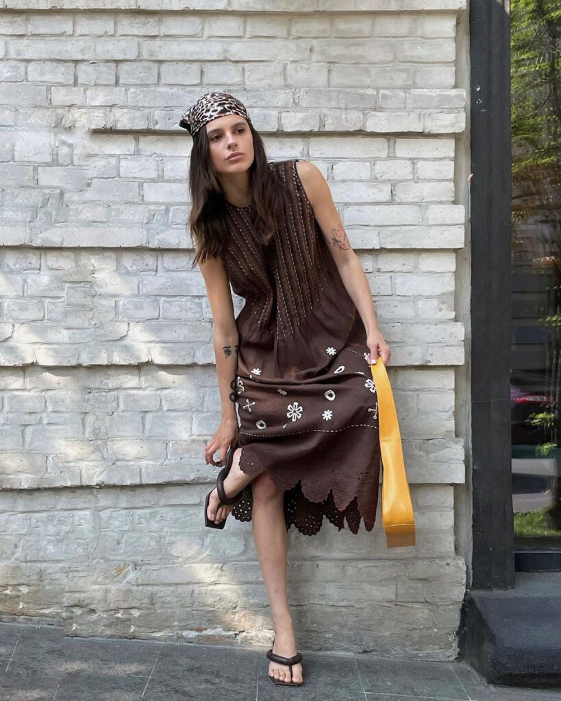 Vestido Zuchok  Marron