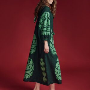 Vestido Palmera Verde con aplicación