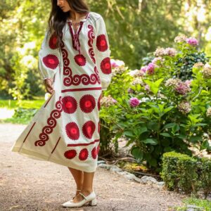 Vestido Soniashnuk Blanco Roto