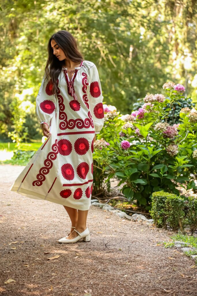 Vestido Soniashnuk Blanco Roto