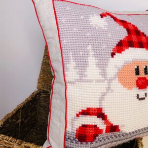 Cojín bordado a mano Papá Noel