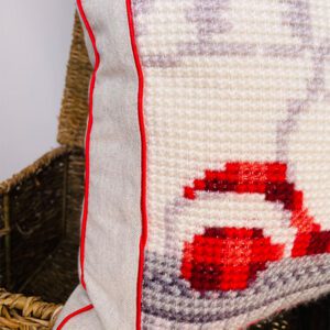 Cojín bordado a mano Papá Noel