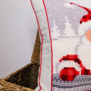 Cojín bordado a mano Papá Noel