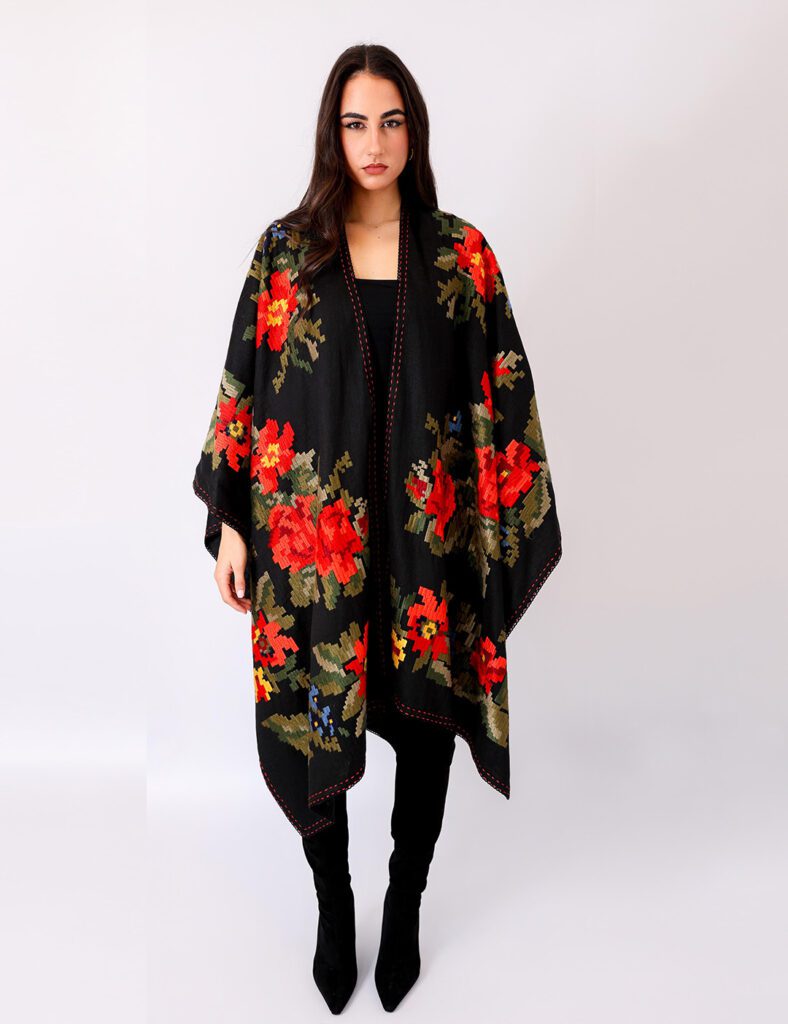 Capa de Lino bordada