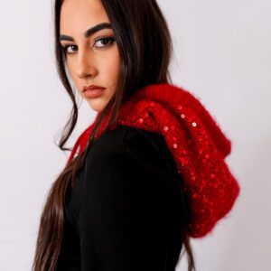 Capucha de punto en angora – TEJIDA A MANO