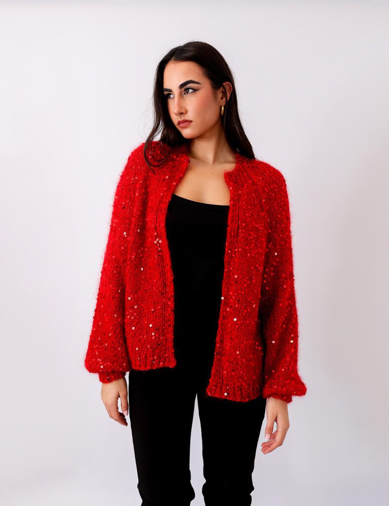 Cardigan artesanal en Mohair