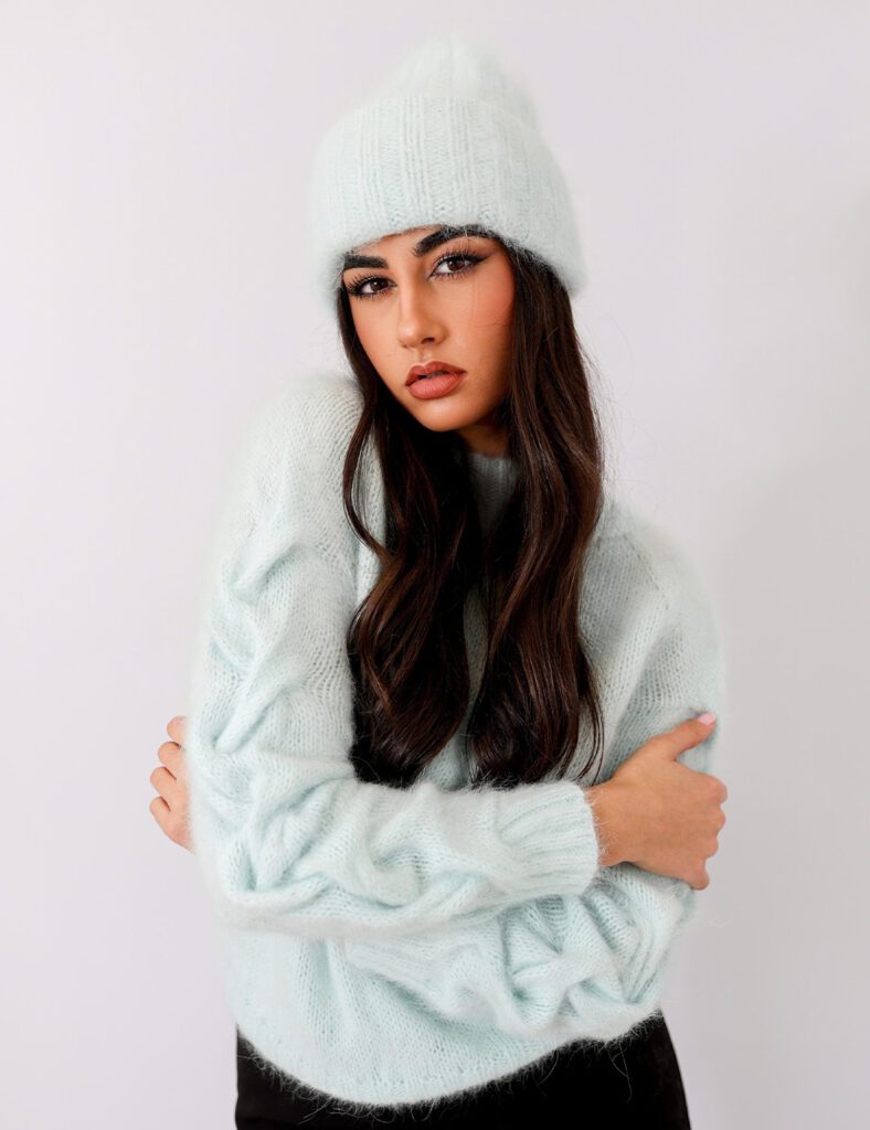 Conjunto artesanal de Angora