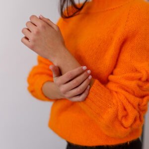 Jersey Artesanal de Angora en Naranja