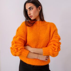 Jersey Artesanal de Angora en Naranja