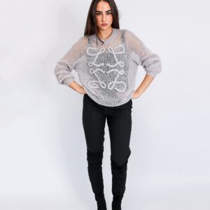 Jersey Artesanal en Mohair Gris