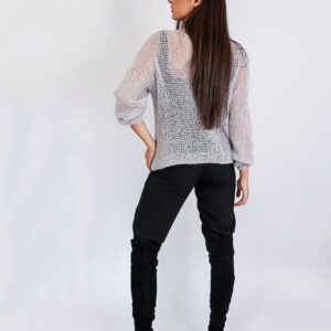 Jersey Artesanal en Mohair Gris