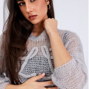 Jersey Artesanal en Mohair Gris