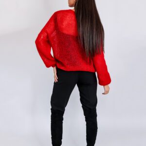 Jersey Artesanal en Mohair Rojo
