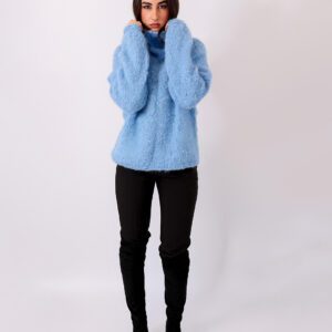 Jersey Artesanal de Alpaca Azul cielo