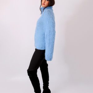 Jersey Artesanal de Alpaca Azul cielo