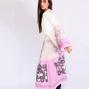 Kimono bordado en lino natural